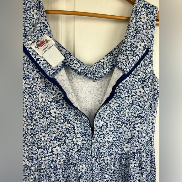 Lanz Vintage Jumpsuit Size Large Wide Leg Floral Pockets - Picture 7 of 7